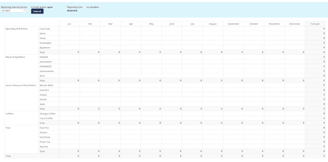 Data entry mask - Matrix widget